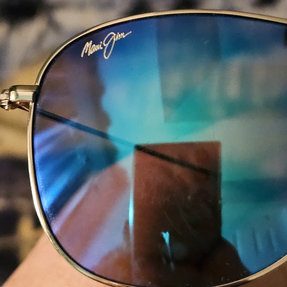 Maui Jim Unisex CLIFF HOUSE Silver Blue Hawaii Sunglasses - Picture 4 of 8